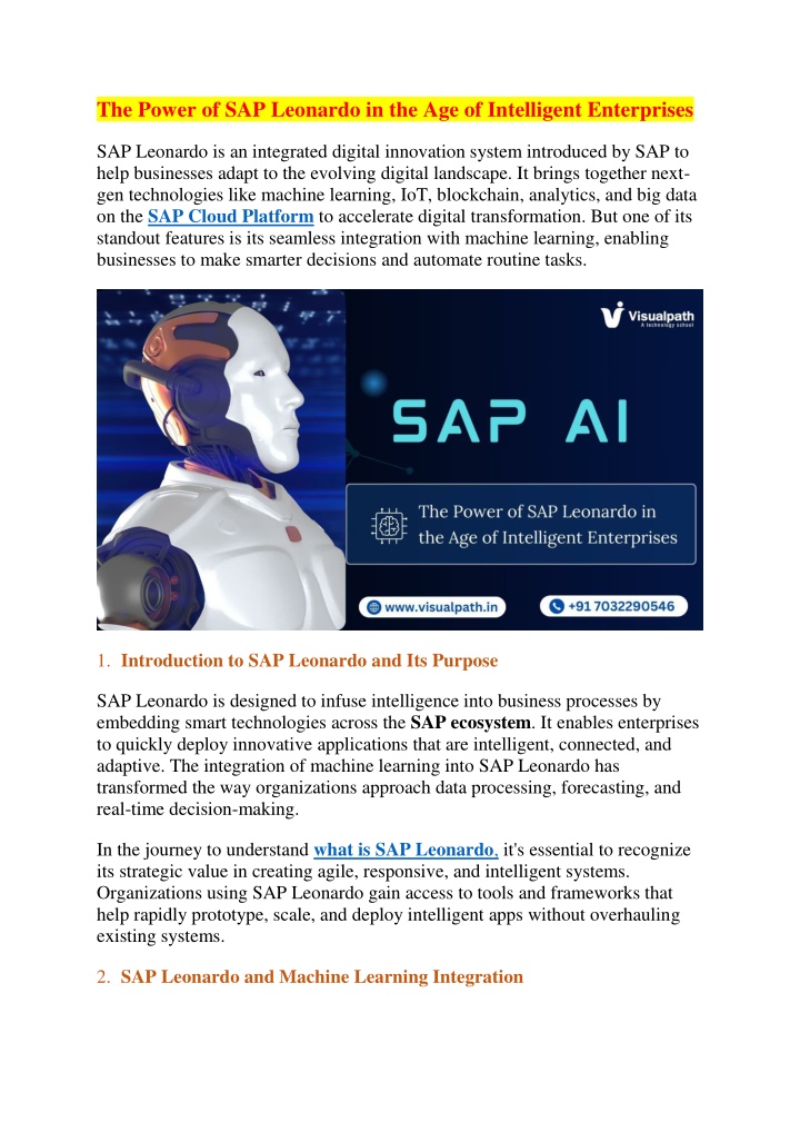 the power of sap leonardo