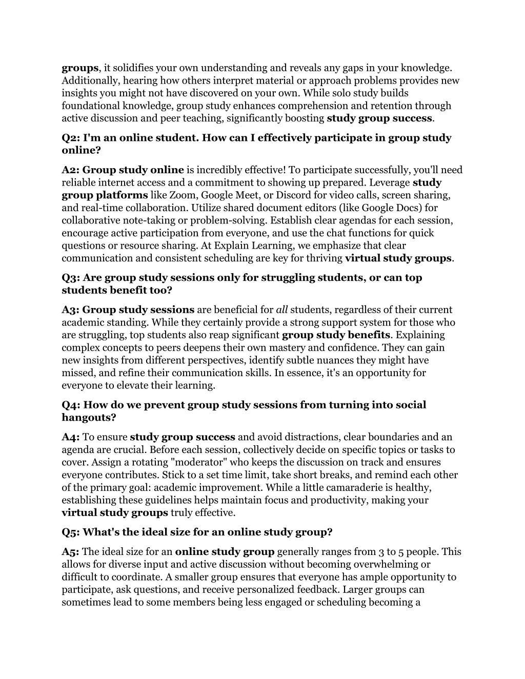 groups it solidifies your own understanding