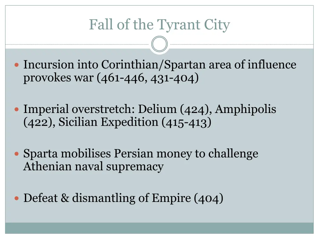 fall of the tyrant city