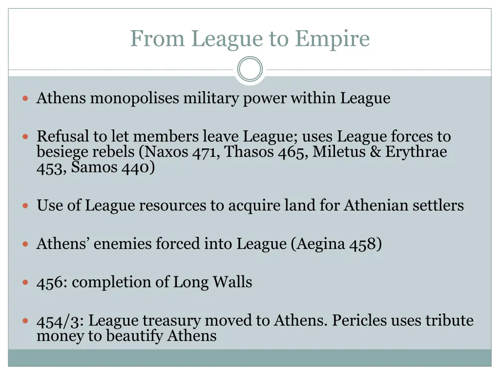 from league to empire