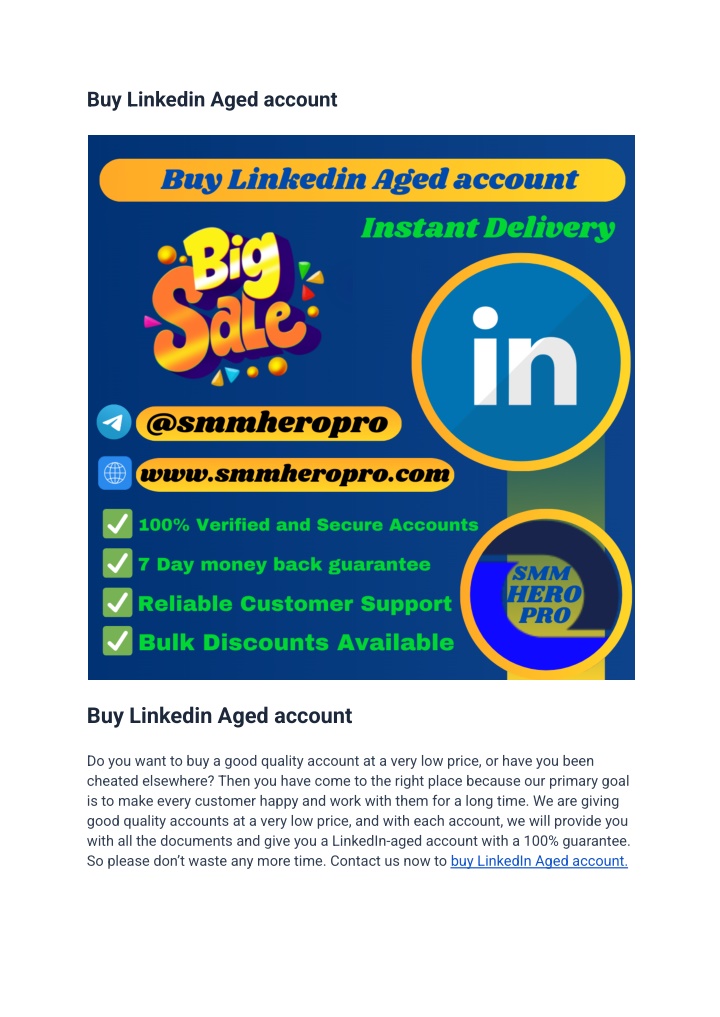 buy linkedin aged account