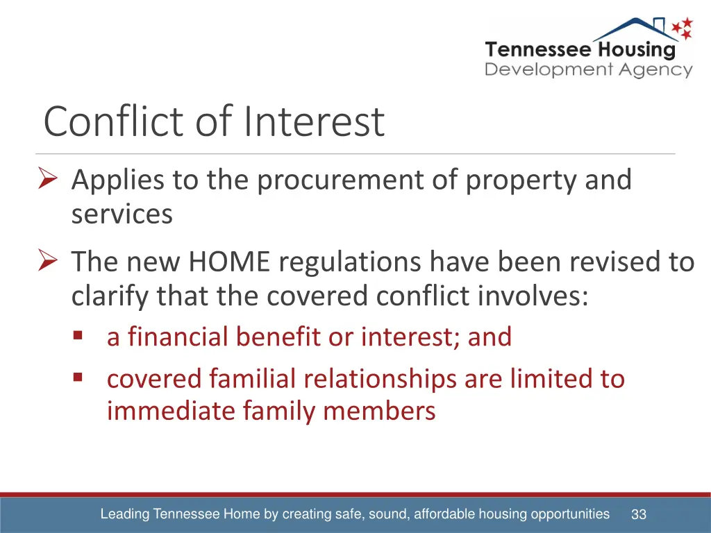 conflict of interest applies to the procurement