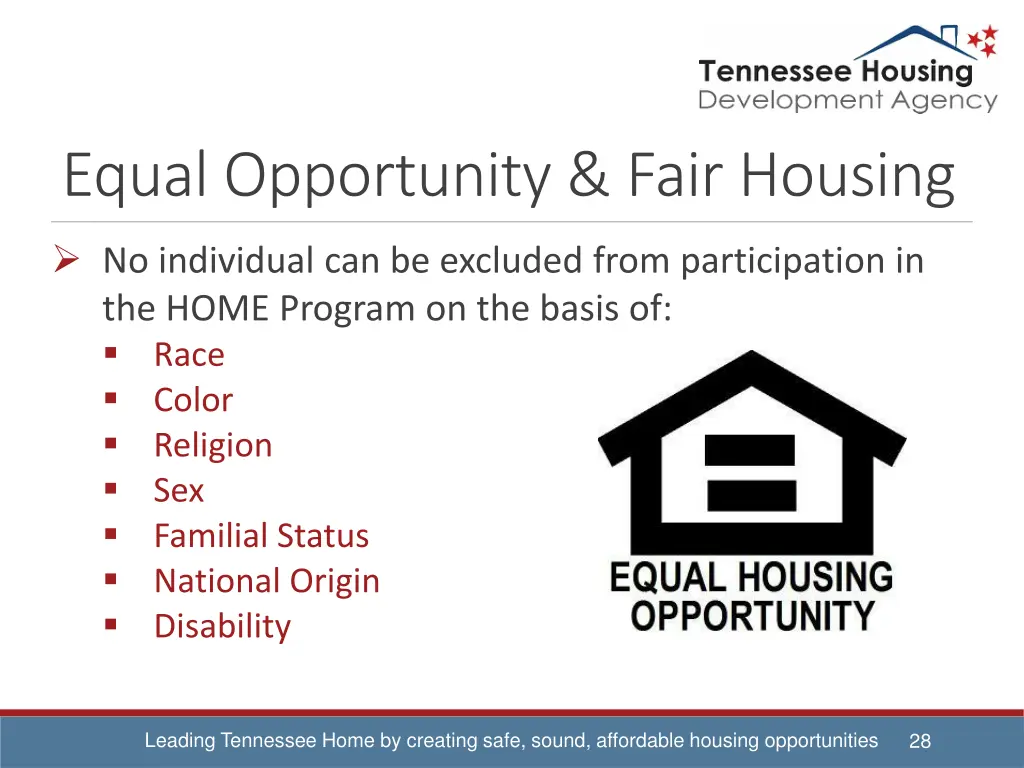 equal opportunity fair housing