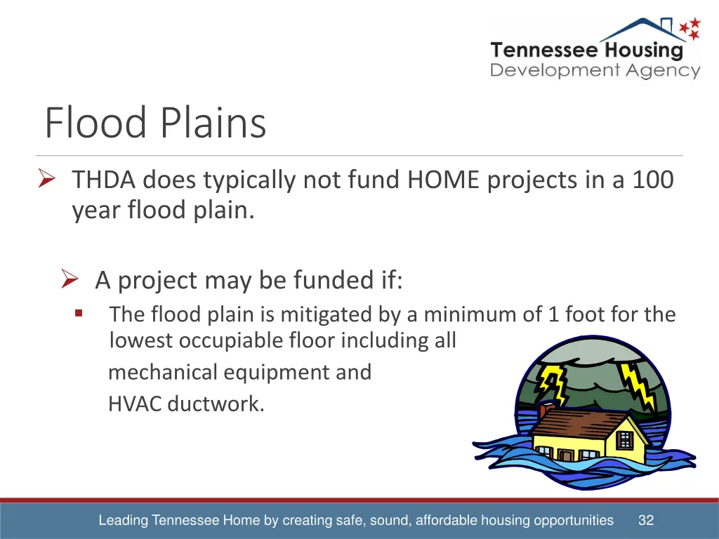 flood plains thda does typically not fund home