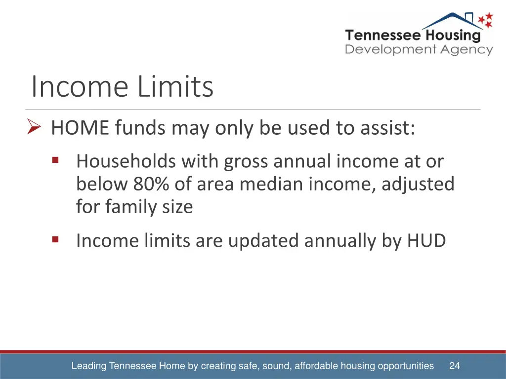 income limits home funds may only be used