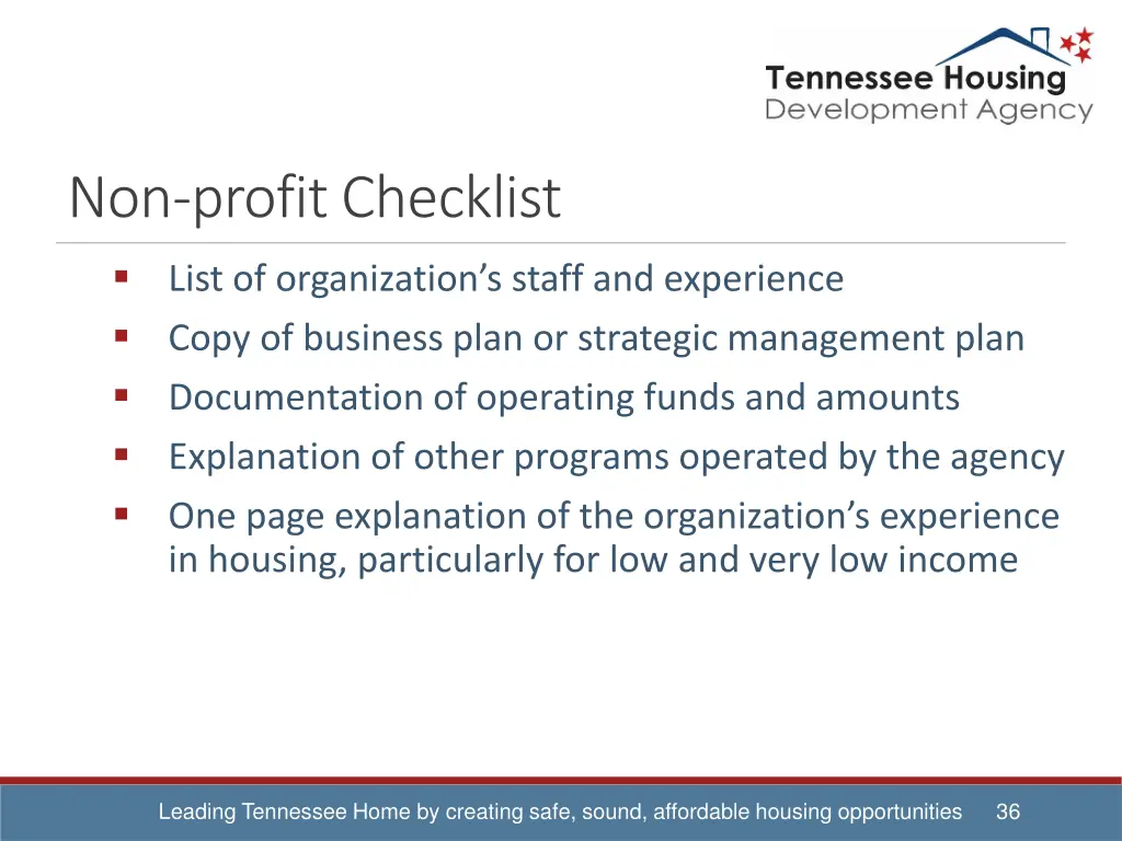 non profit checklist