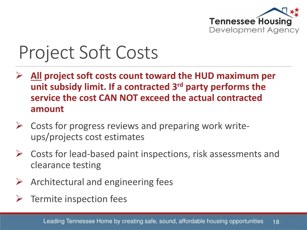 project soft costs