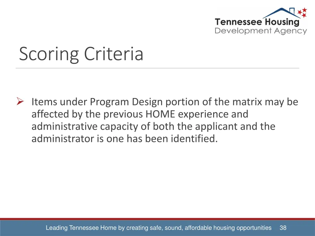 scoring criteria
