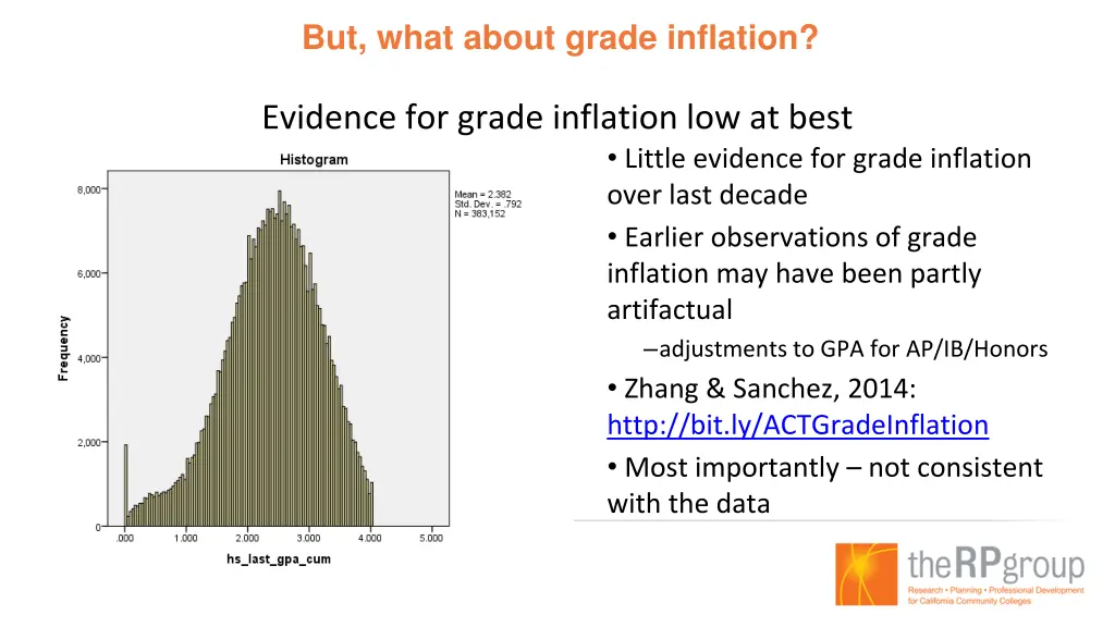 but what about grade inflation