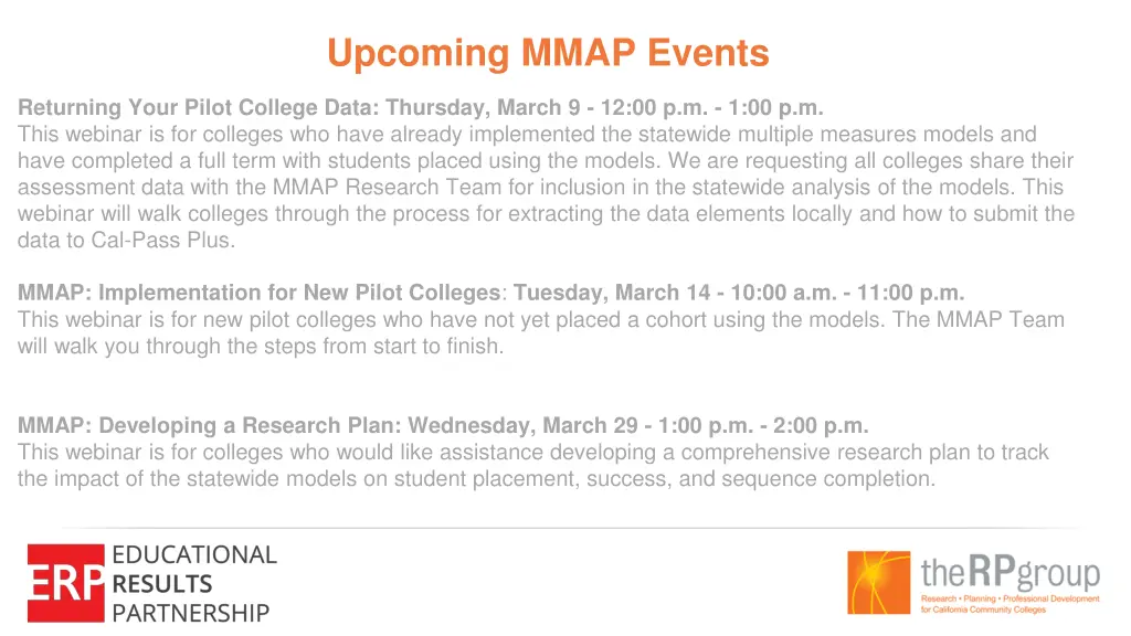 upcoming mmap events