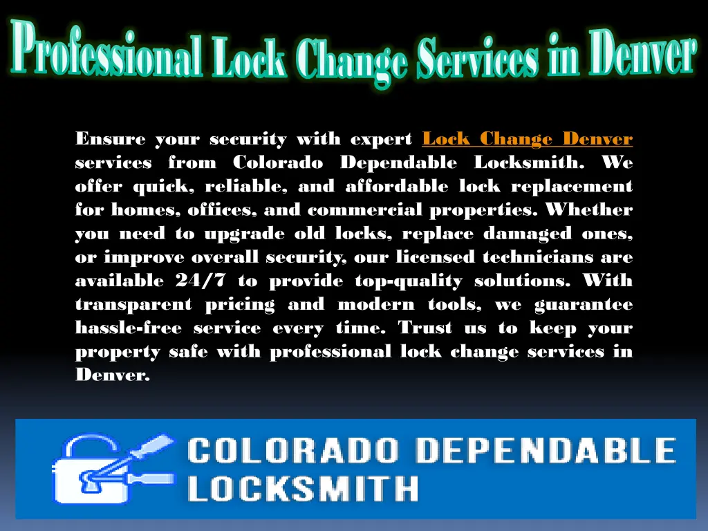 professional lock change services in denver 3