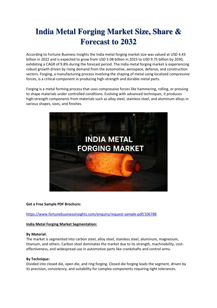 india metal forging market size share forecast