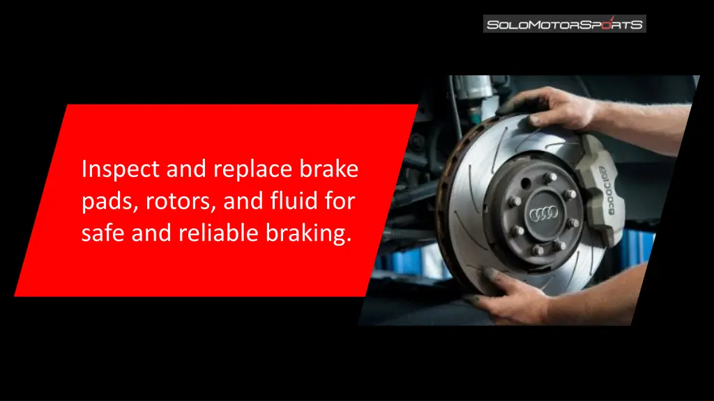inspect and replace brake pads rotors and fluid