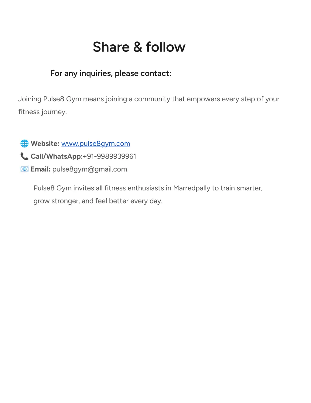 share follow