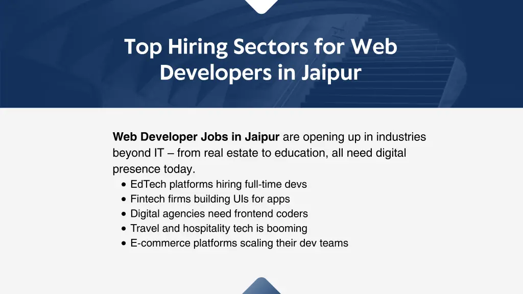 top hiring sectors for web developers in jaipur