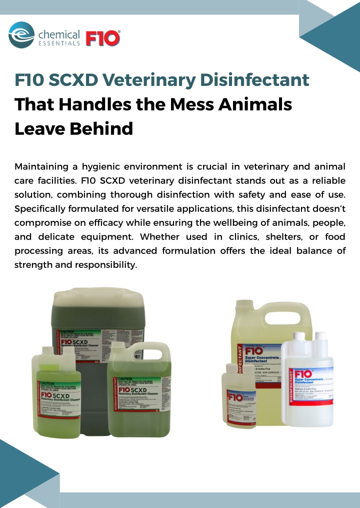 f10 scxd veterinary disinfectant that handles