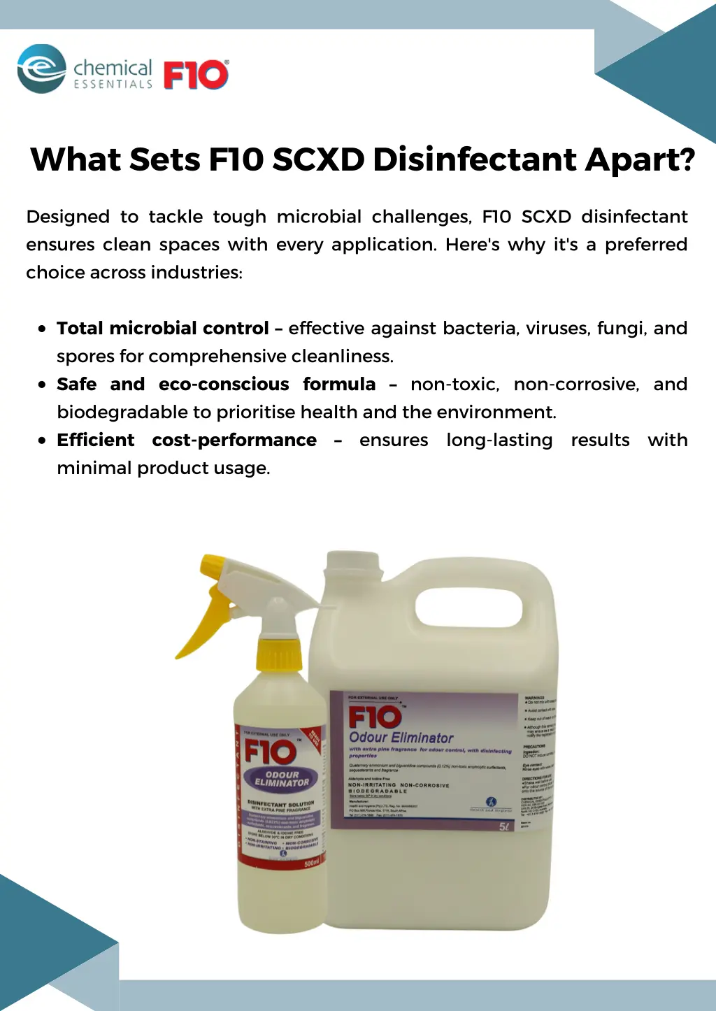 what sets f10 scxd disinfectant apart