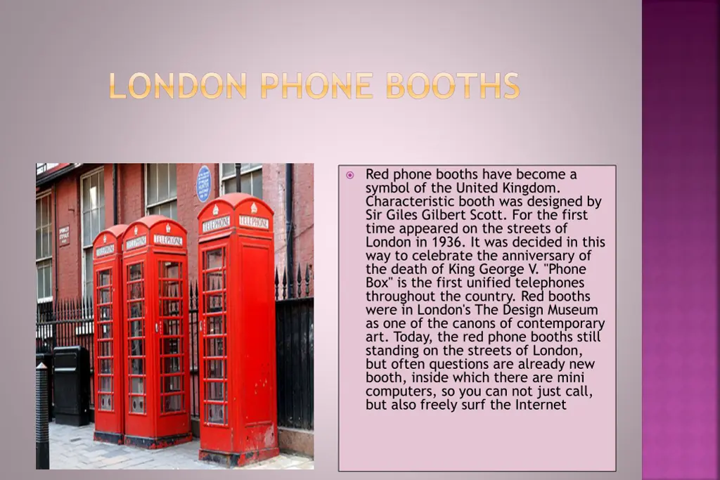 london phone booths