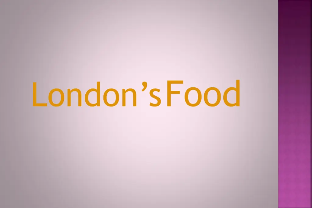 london s food