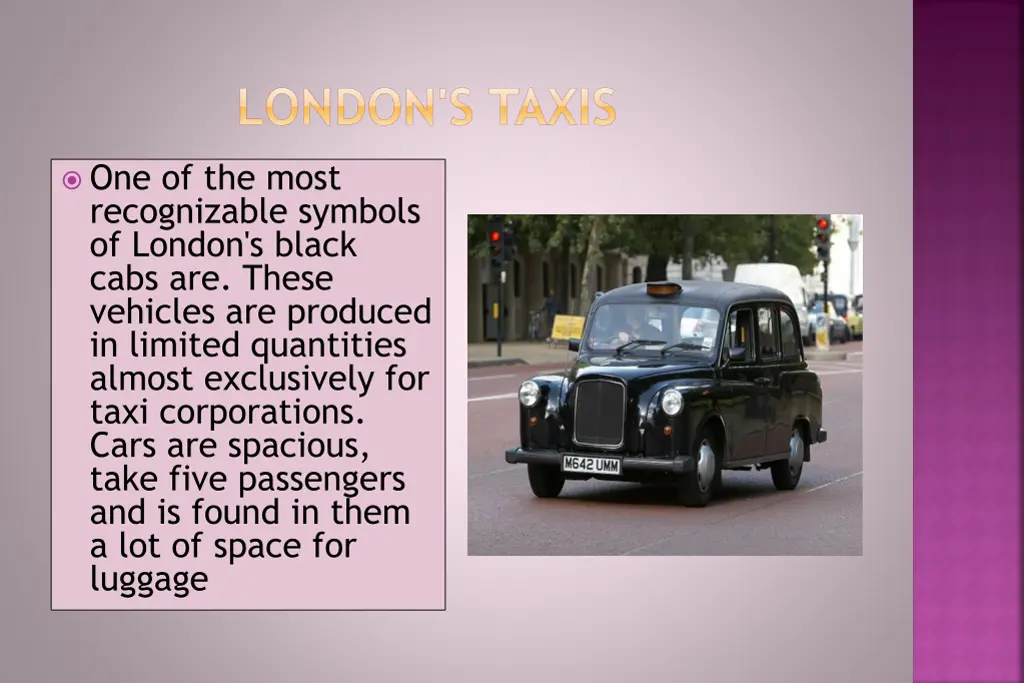 london s taxis