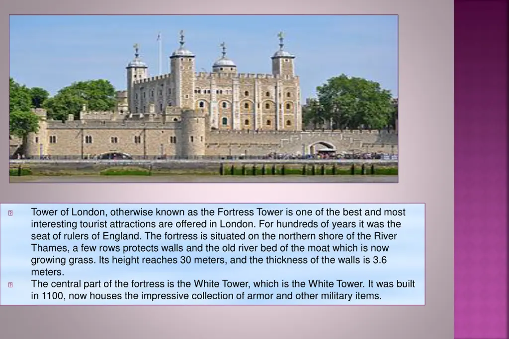 tower of london otherwise known as the fortress