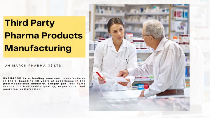 third party pharma products manufacturing