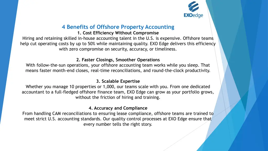 4 benefits of offshore property accounting 1 cost