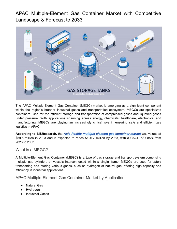 apac multiple element gas container market with