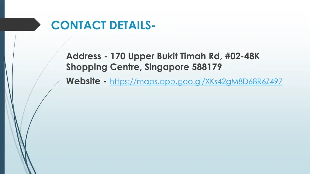 contact details
