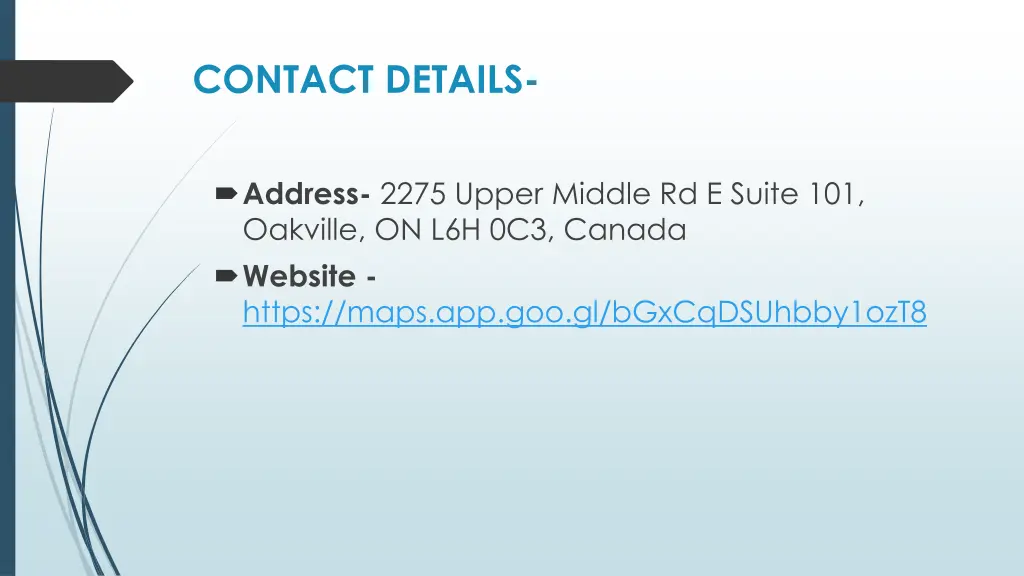 contact details