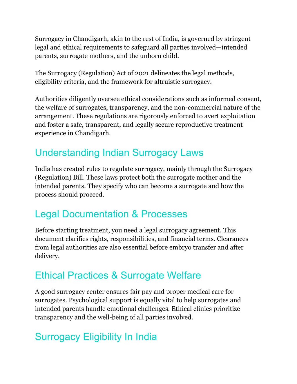surrogacy in chandigarh akin to the rest of india