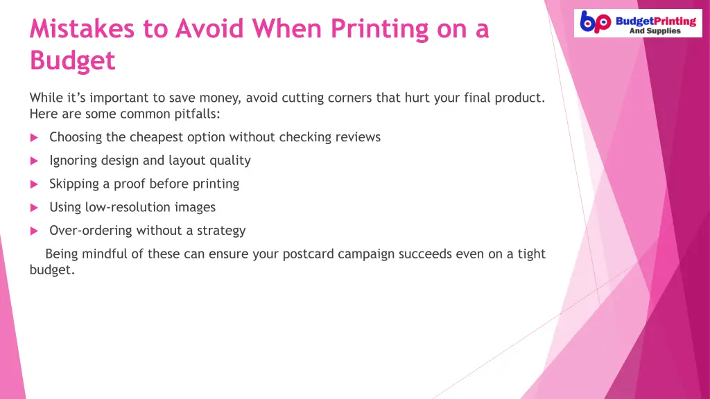mistakes to avoid when printing on a budget