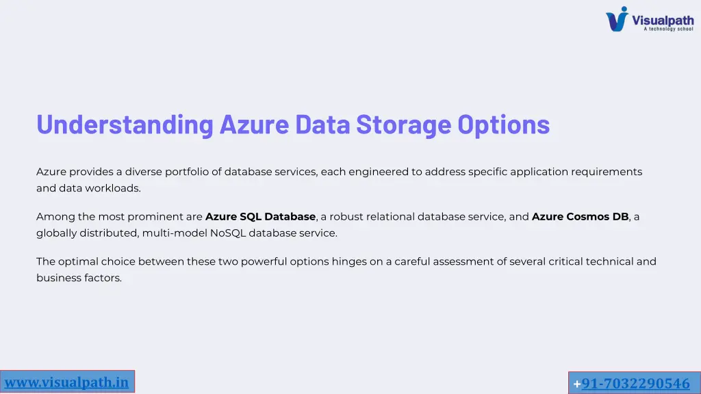 understanding azure data storage options