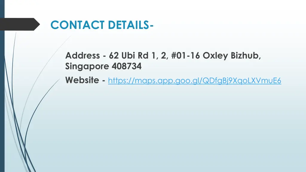 contact details