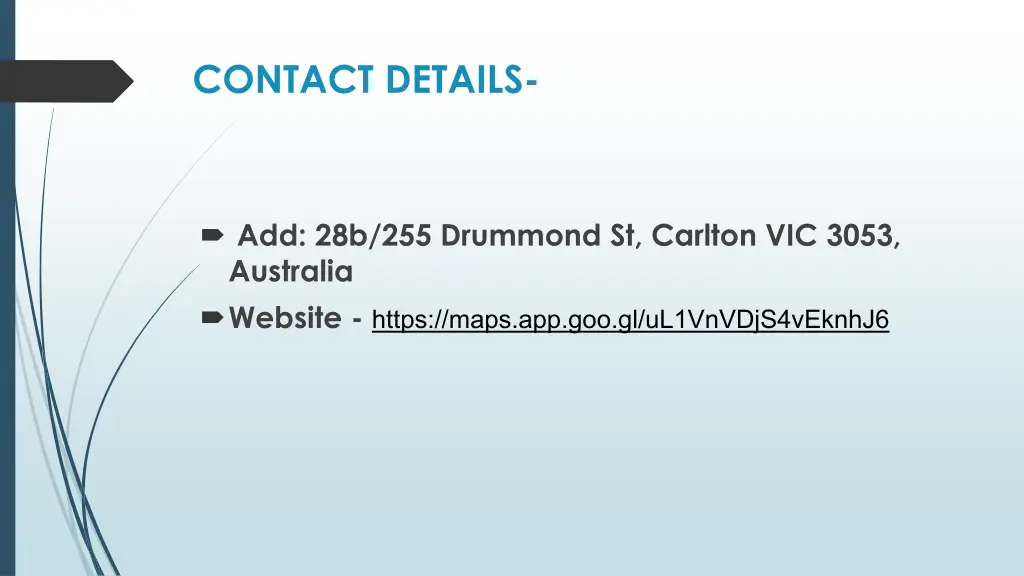 contact details