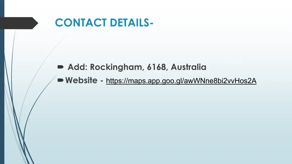 contact details