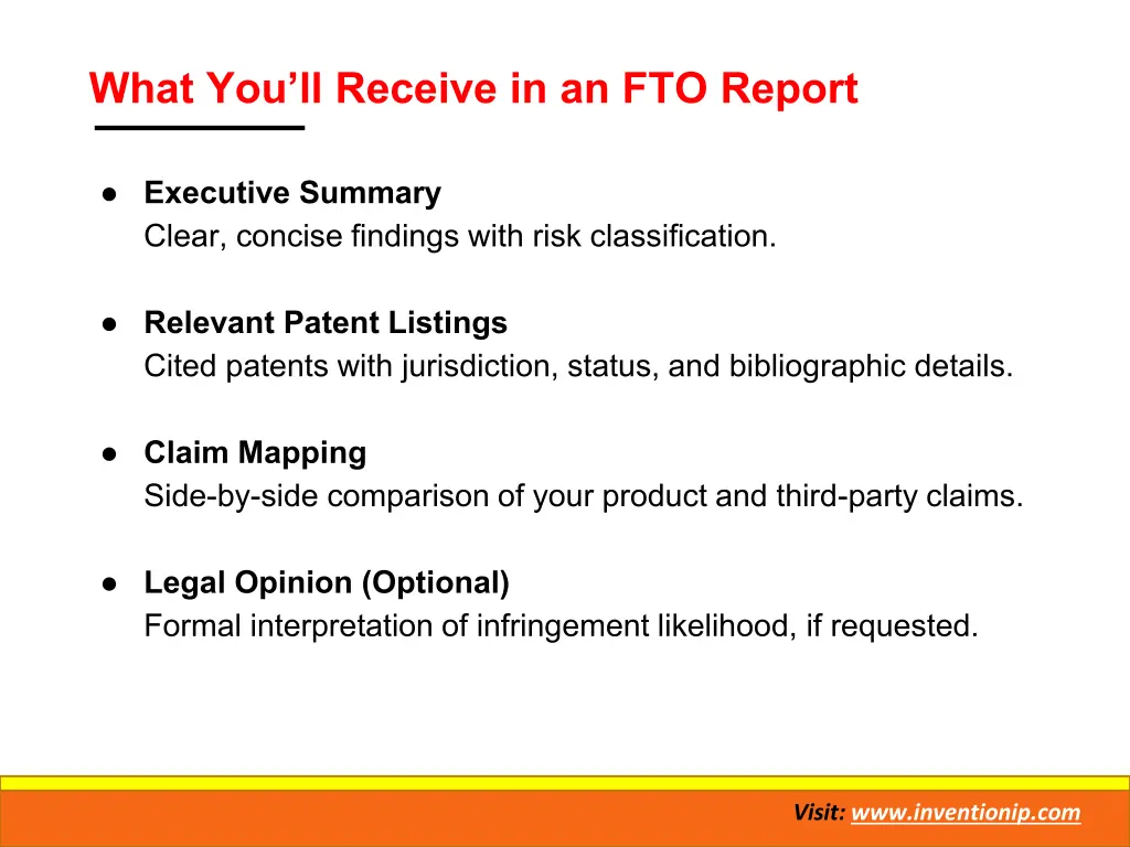 what you ll receive in an fto report