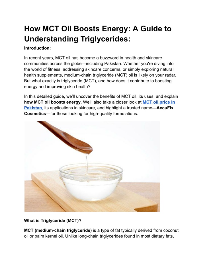 how mct oil boosts energy a guide