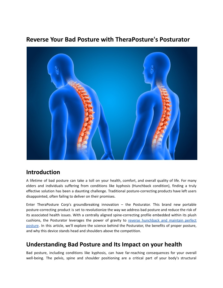 reverse your bad posture with theraposture