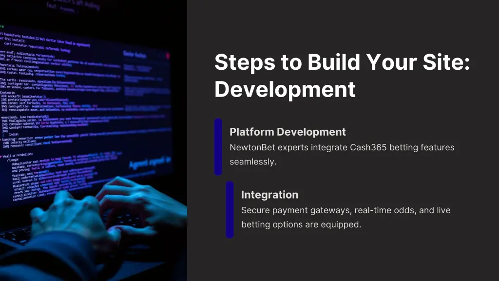 steps to build your site development