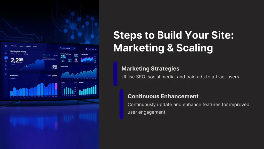 steps to build your site marketing scaling
