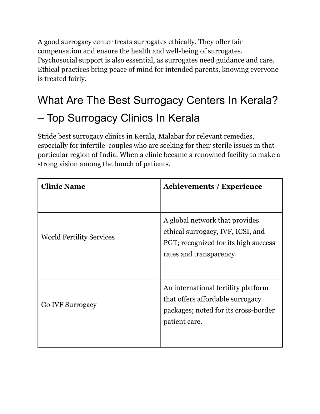 a good surrogacy center treats surrogates