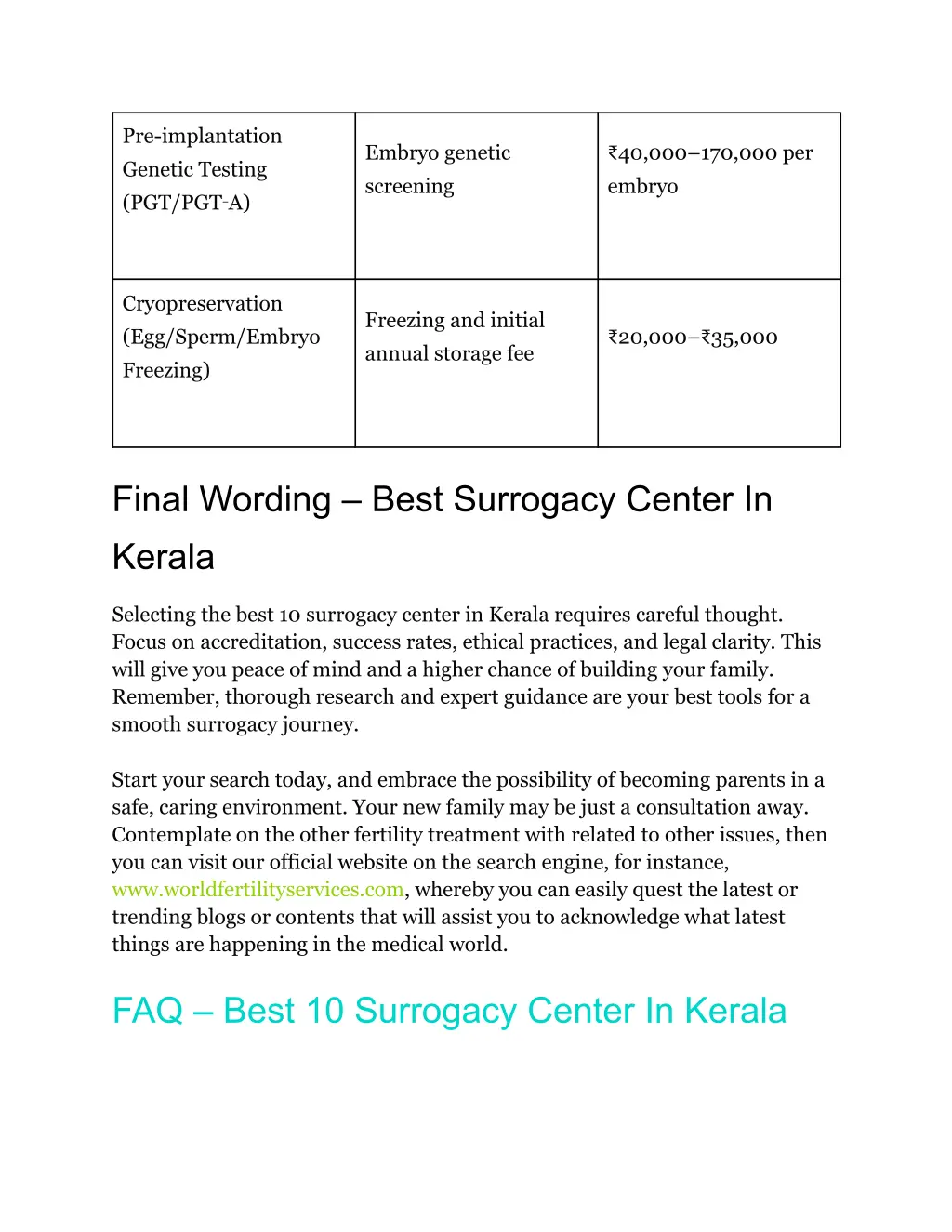 pre implantation genetic testing pgt pgt a
