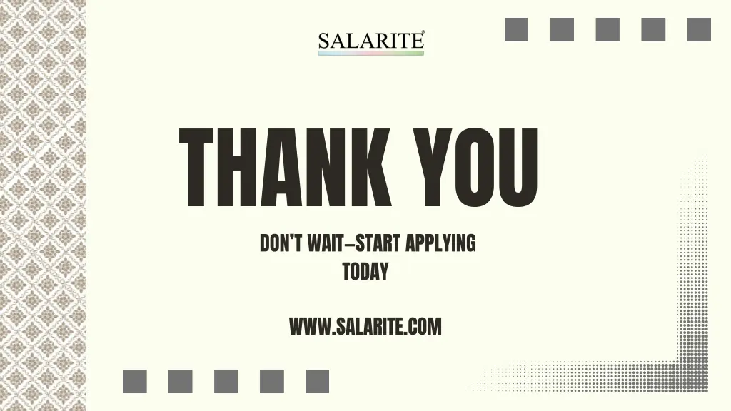 thank you don t wait start applying today