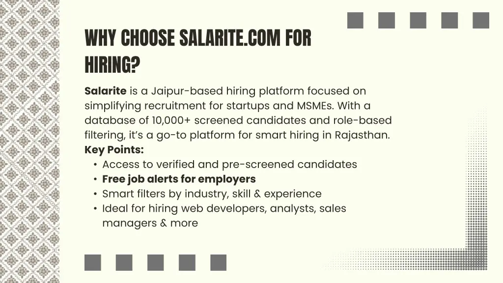 why choose salarite com for hiring salarite