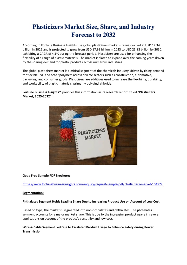 plasticizers market size share and industry