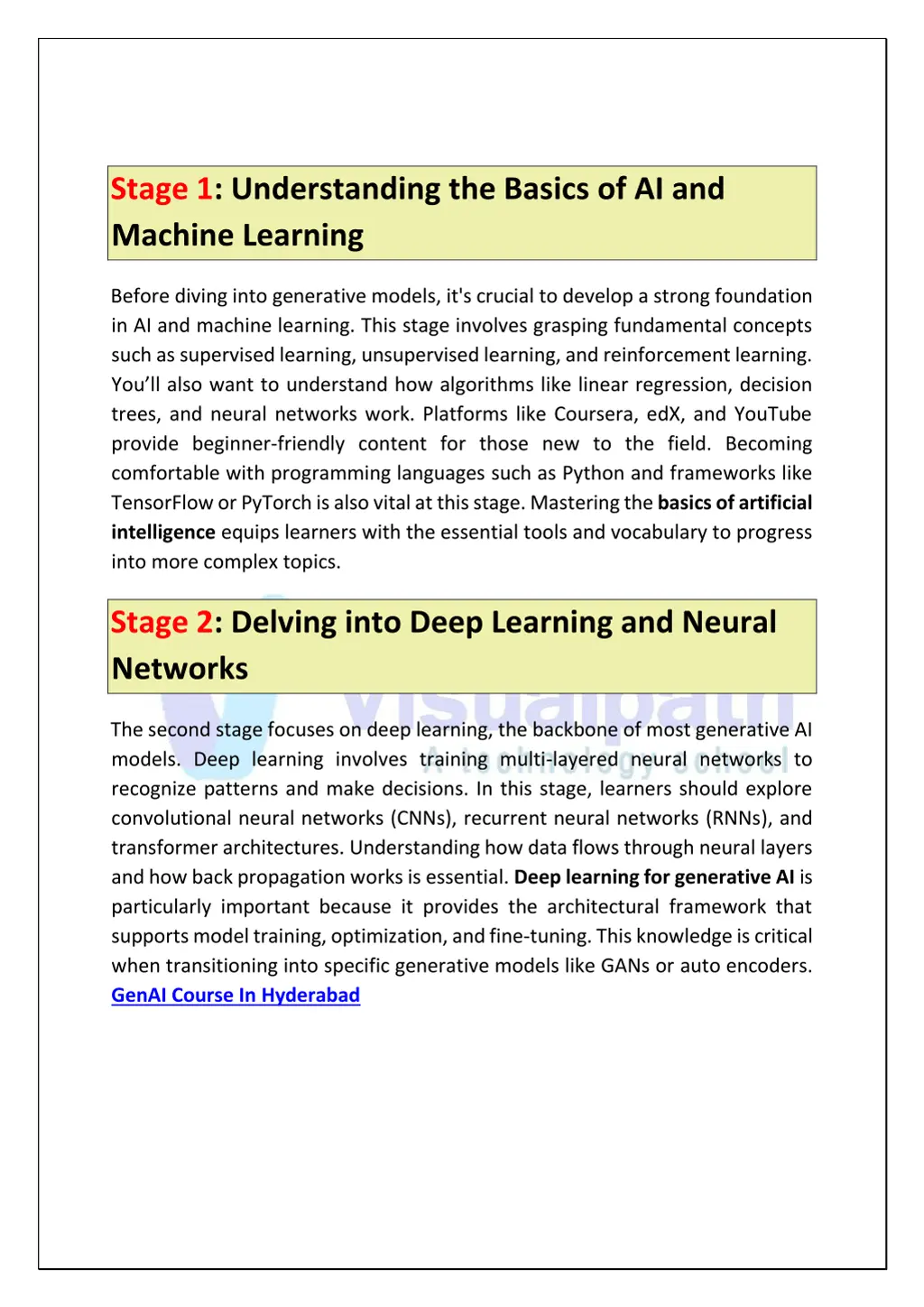 stage 1 understanding the basics