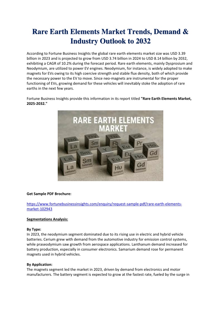 rare earth elements market trends demand industry