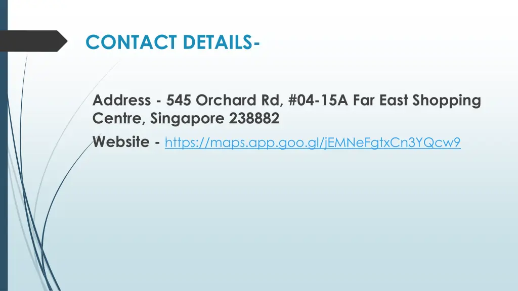 contact details
