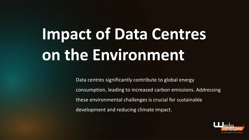 impact of data centres on the environment